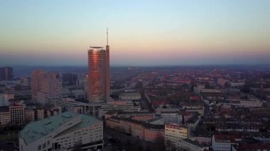 Essen şehir manzarası güneşin altında