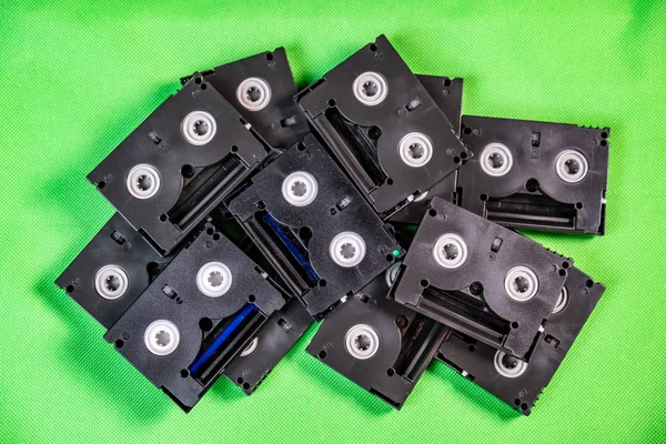 Vintage Mini DV cassette tapes - Vintage technology concept — Stock Photo, Image