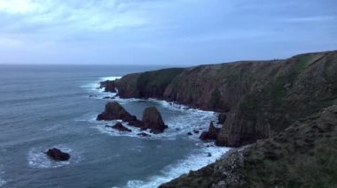 Gün batımında Kanlı Foreland, County Donegal, İrlanda