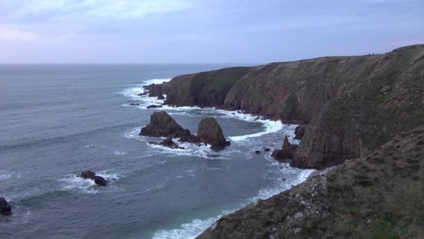 Blodig foreland under solnedgången, County Donegal, Irland — Stockvideo