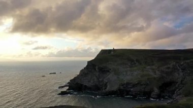 County Donegal Glencolumbkille de manzara havadan görünümü, İrlanda