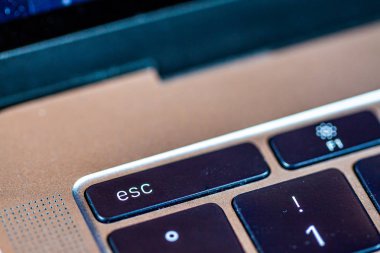 ESC düğmesi oluştur çıkış karakteri, dur işareti pc ve laptop klavye için