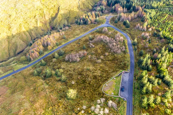 Aerial view from Glengesh Pass by Ardara, Donegal, Írország — Stock Fotó