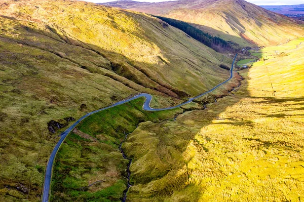 Vista aérea desde Glengesh Pass por Ardara, Donegal, Irlanda —  Fotos de Stock