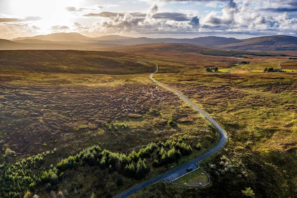 Luchtfoto van Glengesh Pass by Ardara, Donegal, Ierland — Stockfoto