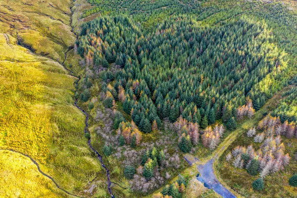 Aerial view from Glengesh Pass by Ardara, Donegal, Ireland — Stock fotografie