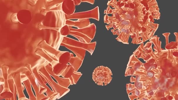 Coronavirus 3D koncepcja Covid 19 pandemia 3d renderowania — Wideo stockowe