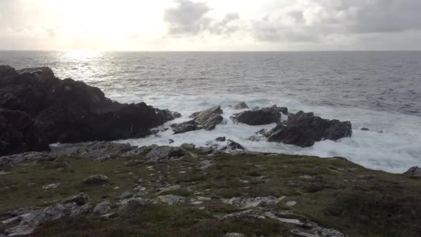 Wybrzeże w Daros w hrabstwie Donegal - Irlandia. — Wideo stockowe