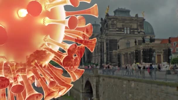 Coronavirus 3D concept de Covid 19 pandémie rendu 3D — Video