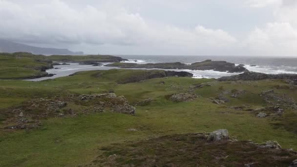 Donegal, İrlanda 'daki Dawros sahil şeridi.. — Stok video