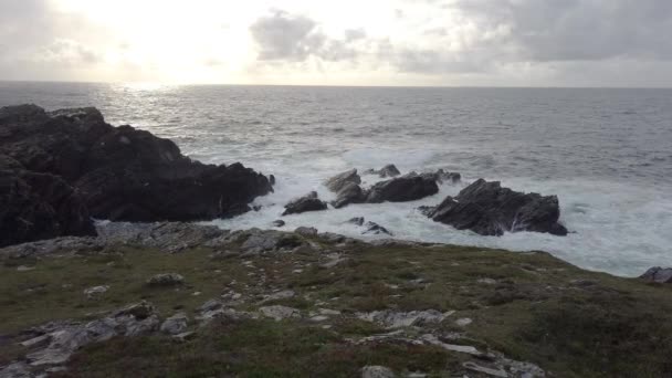 Η ακτογραμμή του Dawros στο County Donegal - Ιρλανδία. — Αρχείο Βίντεο