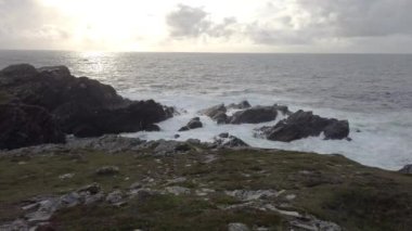 Donegal, İrlanda 'daki Dawros sahil şeridi..