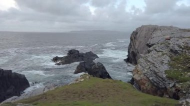 Donegal, İrlanda 'daki Dawros sahil şeridi..