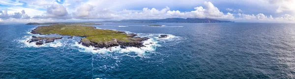 Aerial view of the coastline at Daros in County Donegal - Ireland. — Stock Photo, Image