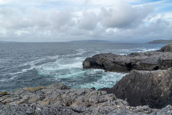 Dawros partvonala Donegal megyében - Írország. — Stock Fotó