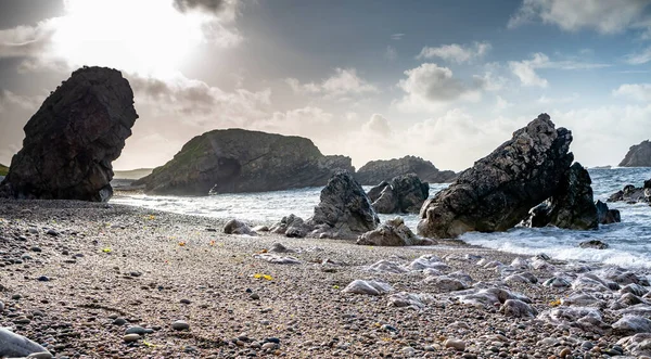 爱尔兰，多纳加尔县，Inishowen市，Maling井美丽的海岸 — 图库照片