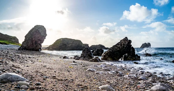 爱尔兰，多纳加尔县，Inishowen市，Maling井美丽的海岸 — 图库照片