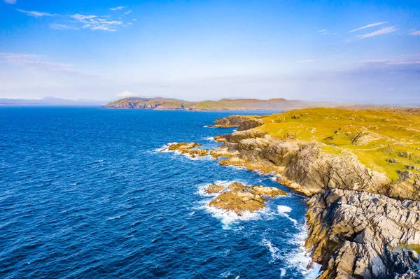 Donegal-Ireland县Daros海岸线的空中景观. — 图库照片