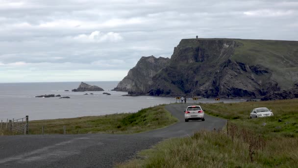 Niesamowite wybrzeże Glencolumbkille Donegal - Irlandia — Wideo stockowe