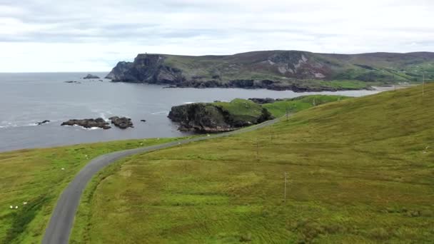 La increíble costa de Glencolumbkille Donegal - Irlanda — Vídeo de stock