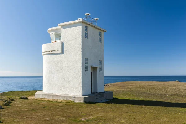 Phare Bjargtangar Situé Dans Péninsule Westfjords Sur Les Falaises Latrabjarg — Photo