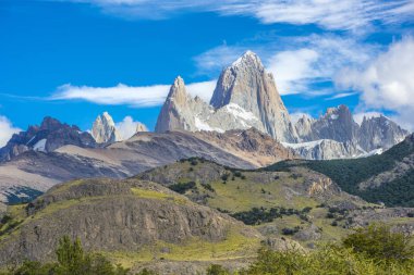 Mount Fitz Roy adlı Arjantin Los Glaciares Milli Parkı