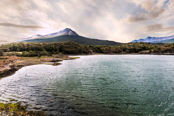 Zachód słońca nad Cerro Guanaco w Argentynie — Zdjęcie stockowe