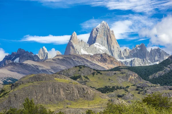 Monte Fitz Roy en el Parque Nacional Los Glaciares en Argentina — Foto de Stock