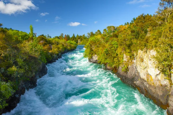 Wild Waikato River Nära Huka Falls Nya Zeeland — Stockfoto