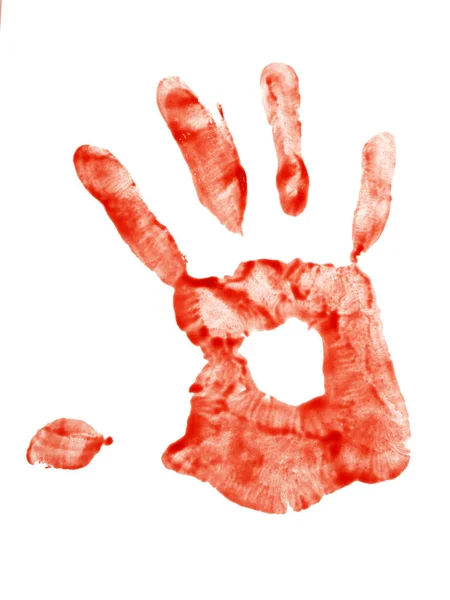 Bloody hand print — Stock Photo, Image