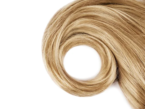 Μπούκλα μαλλιά απομονωμένη σε λευκό — Φωτογραφία Αρχείου