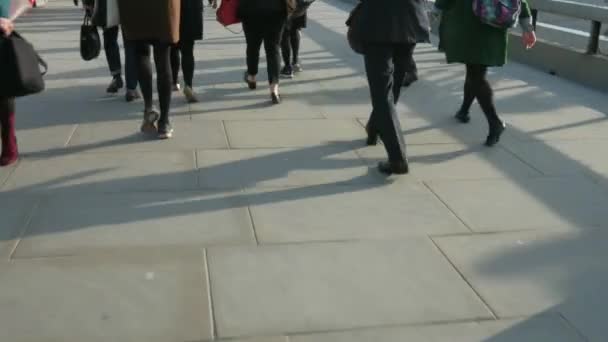 Londres Inglaterra Circa Abril 2018 Vista Pessoal Pedestres Caminhando Hora — Vídeo de Stock