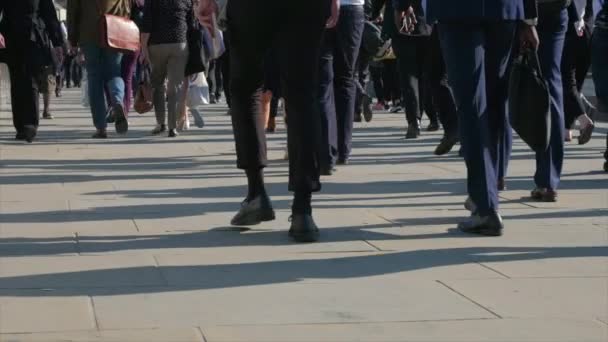 Londres Englândia Circa Abril 2018 Desfocado Câmera Lenta Pedestres Hora — Vídeo de Stock