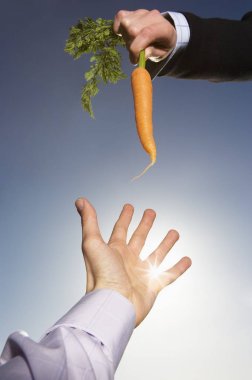 Reaching for a carrot clipart