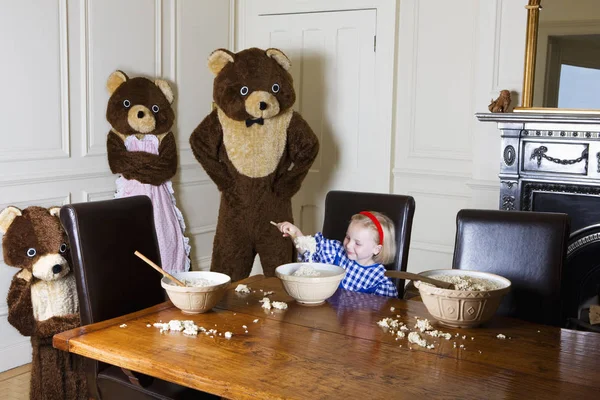 Goldilocks e os três ursos Fotos De Bancos De Imagens