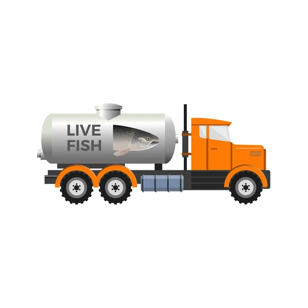 Fisk tank truck — Stock vektor
