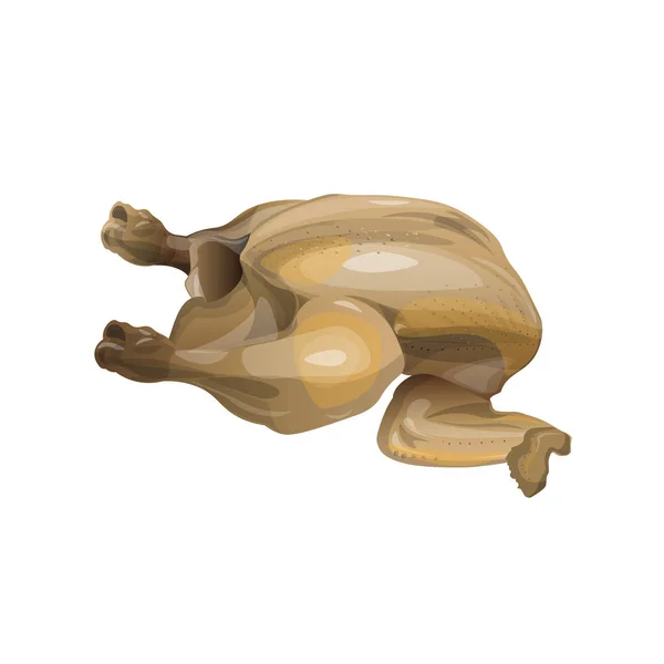 Pollo cocido entero — Vector de stock