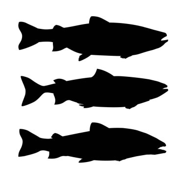 Set of salmon fish clipart