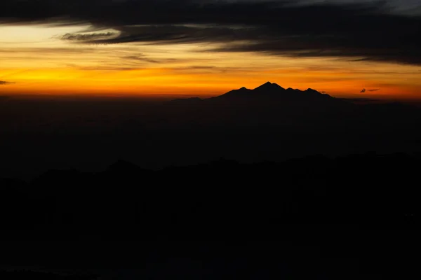 Beautiful Mountain Landscape Batur Volcano Dawn Bali Indonesia — Stock Photo, Image