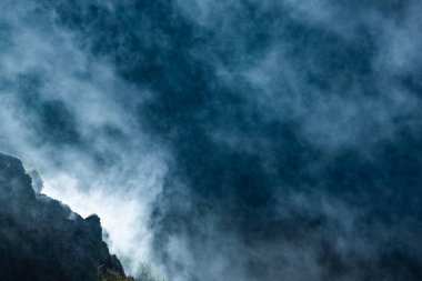 Batur, Bali, Endonezya volkanı üzerindeki güzel manzara