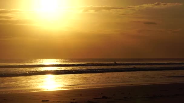 Increíble Puesta Sol Majestuoso Paisaje Marino Bali Indonesia — Vídeo de stock