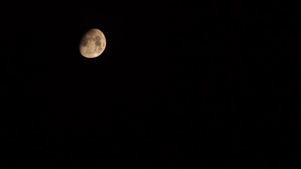 Incrível Lua Cheia Céu Escuro Noite — Vídeo de Stock