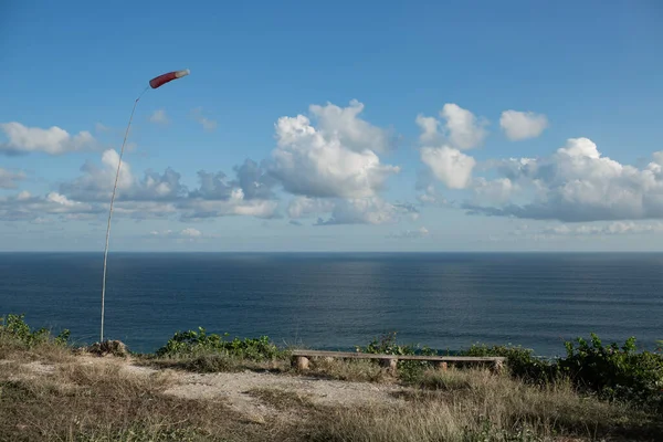 Increíble Paisaje Vista Mar Desde Acantilado Windsock Costa Bali Países — Foto de Stock