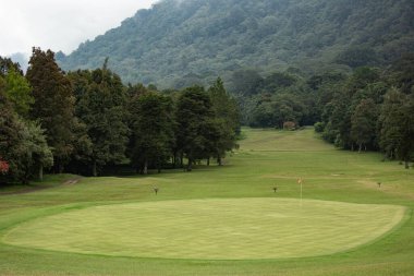 Golf sahasının muhteşem manzarası. Bali. Endonezya