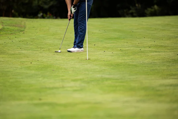 Alacsony Szintű Profi Golfozó Ütő Labda Bali Vagyok Indonézia — Stock Fotó