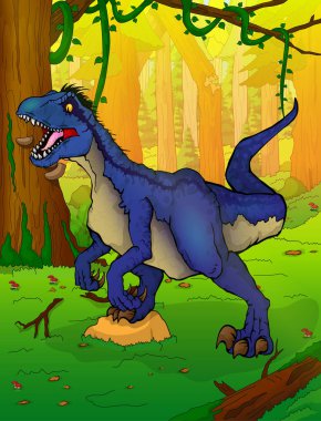 Raptor orman arka plan üzerinde