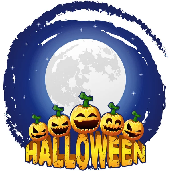 Halloween Poste Sütőtök Vektoros Illusztráció — Stock Vector