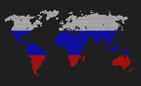 Точечные Цвета Флага России Выделены Сером Фоне — стоковое фото