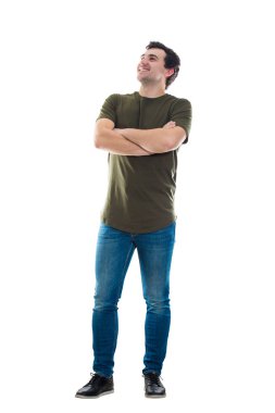 Kendine güvenen adam tam uzunlukta