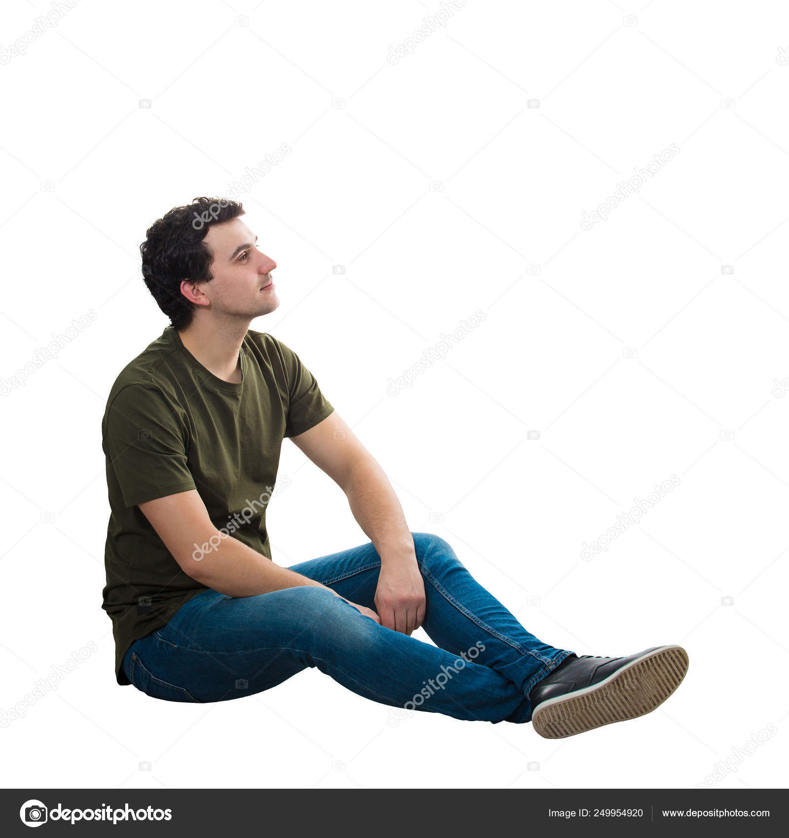 Relaxed Man Sitting On The Floor Stock Photo By 1stunningart 249954920